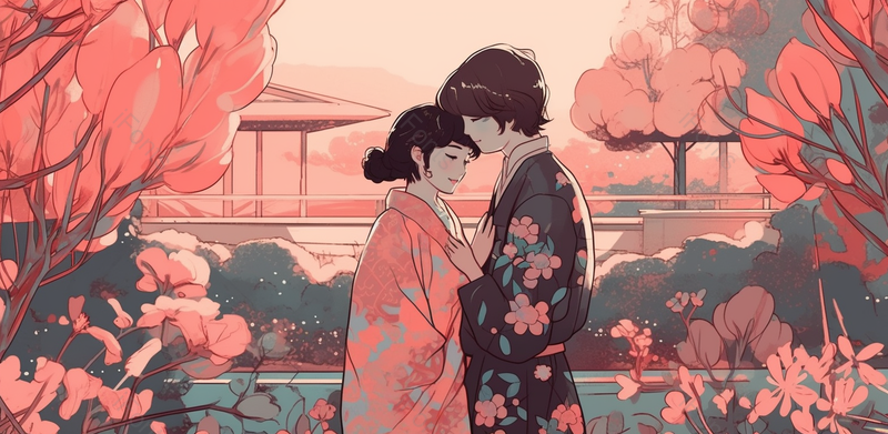 七夕古风插画母亲节情人节520背景,插画/手绘图,插画/手绘图库,插画/手绘图下载,插画/手绘
